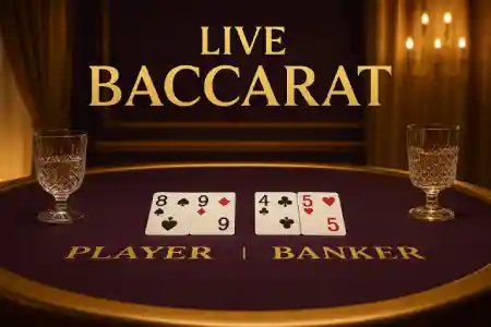 Live Baccarat with elegant setting